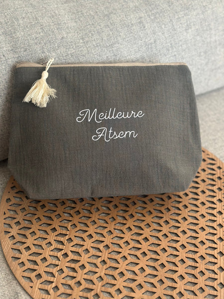 Maxi trousse de toilette DOUBLE GAZE KAKI