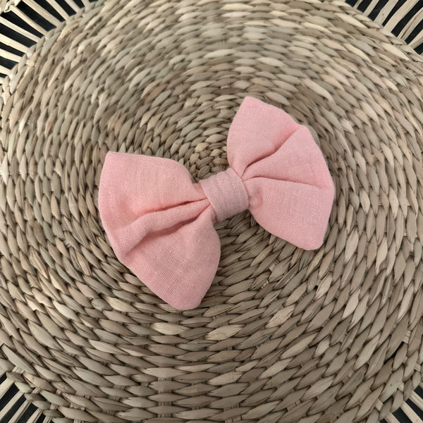 Barrette double gaze rose