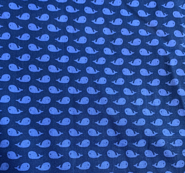 Catalogue de tissus | BabyloveinParis | Baby love in Paris | Motif baleine bleue
