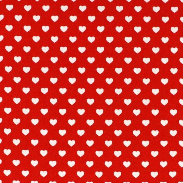 Catalogue de tissus | BabyloveinParis | Baby love in Paris | Motif petit coeur rouge