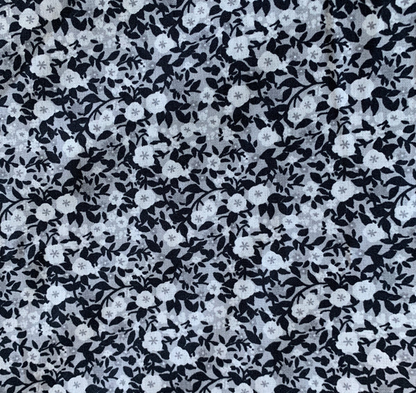 Catalogue de tissus | BabyloveinParis | Baby love in Paris | Motif liberty wiltshire fleuri gris