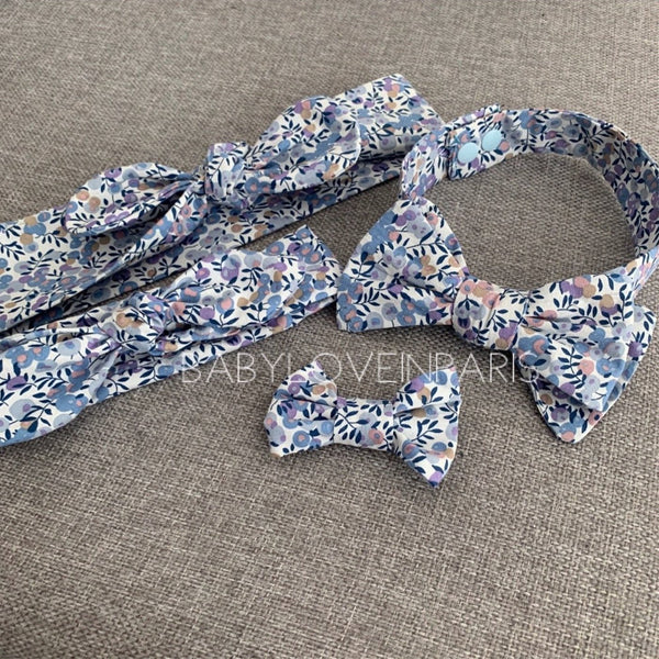 Produit puériculture | Magasin bébé Versailles | Magasin puériculture Versailles | Noeud papillon pour homme à motif liberty wiltshire bleu fait main en France (madeinfrance) par BabyloveinParis / Baby love in Paris
