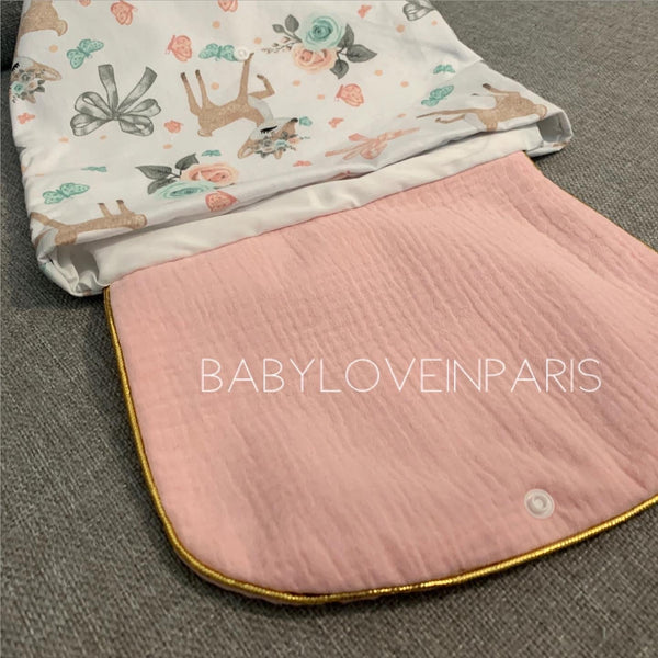 Produit puériculture | Magasin bébé Versailles | Magasin puériculture Versailles | Sac à dos ou cartable d'école (ou crèche) pour enfant et bébé avec nom personnalisé fait main en France (madeinfrance) par BabyloveinParis / Baby love in Paris modèle biche