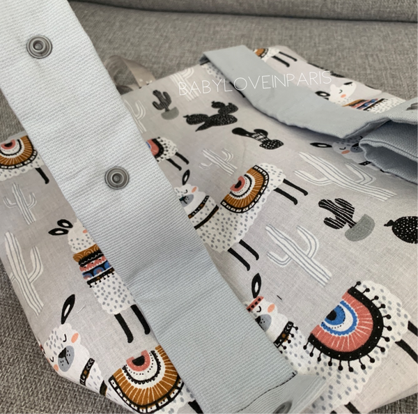 Produit puériculture | Magasin bébé Versailles | Magasin puériculture Versailles | Sac à dos ou cartable d'école (ou crèche) pour enfant et bébé avec nom personnalisé fait main en France (madeinfrance) par BabyloveinParis / Baby love in Paris modèle lama