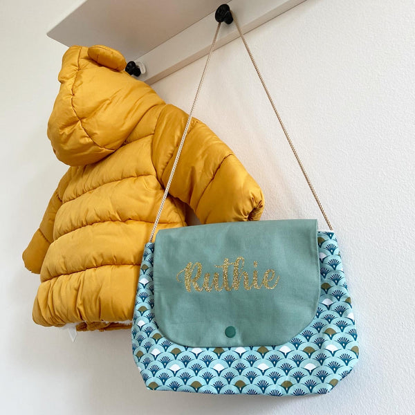 Petit sac de fille ÉVENTAIL TURQUOISE