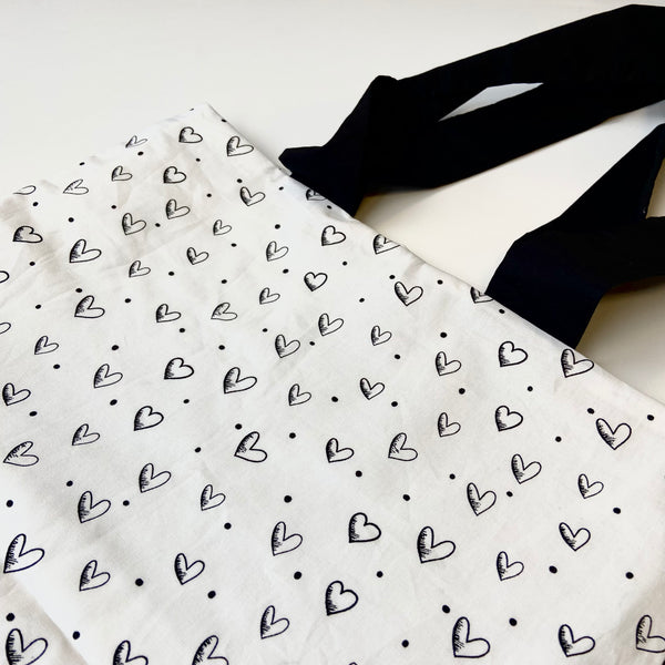 Tote Bag "mom of" CŒURS NOIRS