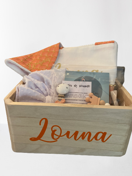 60 EUROS- Coffret bois personnalisé