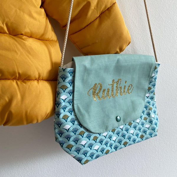 Petit sac de fille ÉVENTAIL TURQUOISE